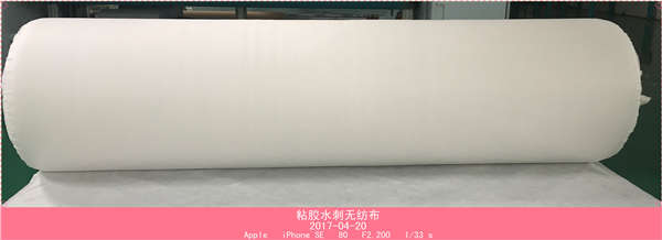 Water spines nonwoven glue